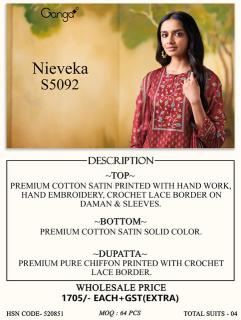 Ganga nieveka 5092 cotton dress materials wholesale in chennai